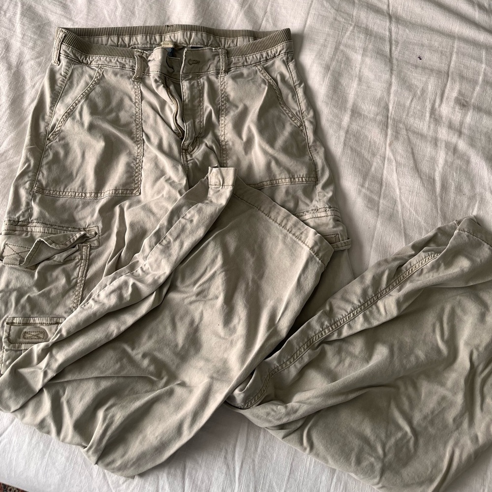 American Eagle Dreamy Drape Cargos, Wide Leg, Size 8